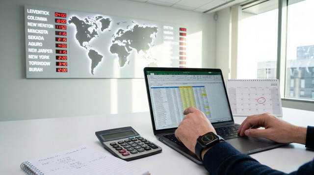 How to calculate time remaining until a deadline across time zones