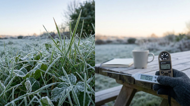 How to estimate frost risk for a night: simple method using temperature, dew point and wind