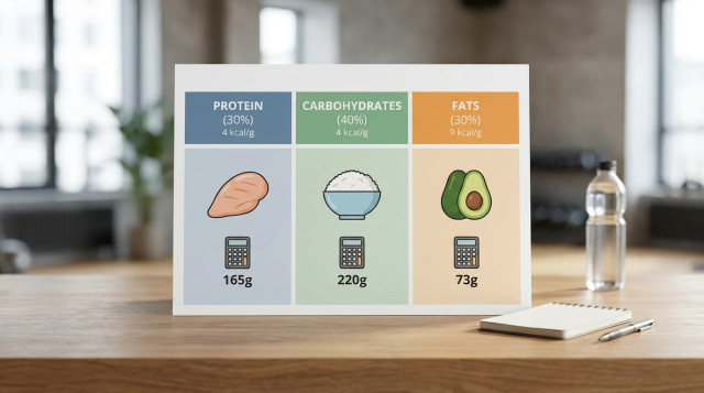 how to calculate macronutrient split from daily calories: formula, steps and examples