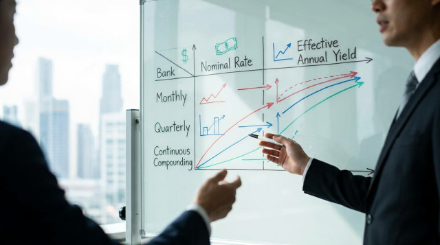 How to calculate effective annual yield (EAY) from a nominal rate