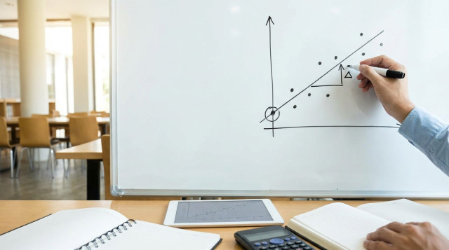 how to compute simple linear regression slope and intercept: formula, steps and examples